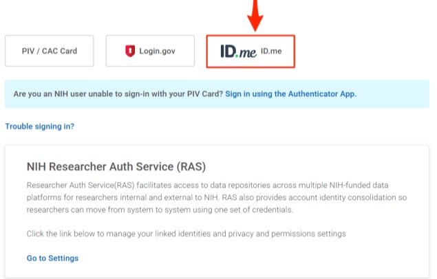 Screenshot of consent to share from users RAS account to BRICS. (Rectangle)
