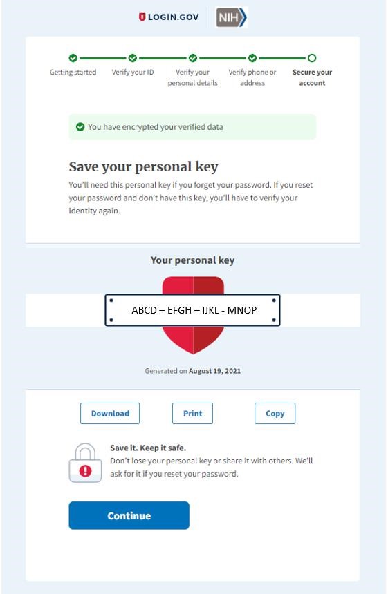 Verify your identity step for IAL2 verification. (Rectangle)