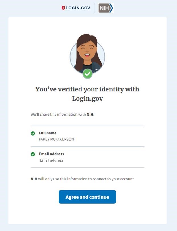 Verify your identity step for IAL2 verification. (Rectangle)