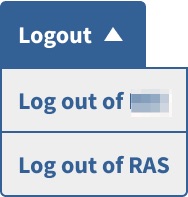 A screenshot of log out button